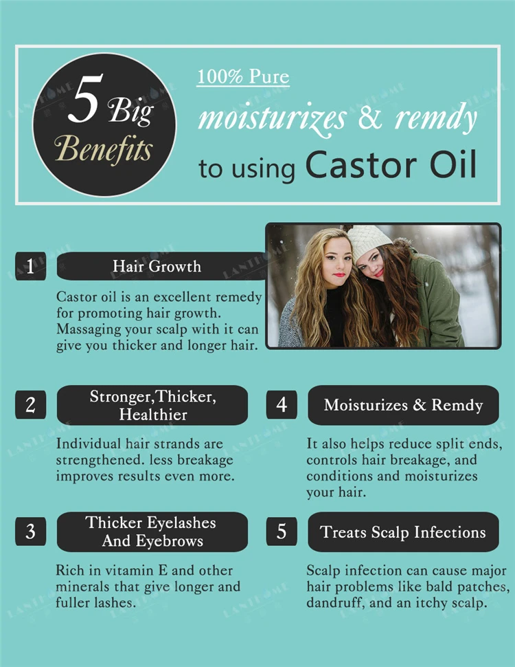 Lanthome 100 Pure Castor Oil Hair Growth Thicker And Longer Eyelash