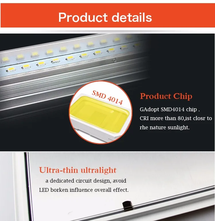 ultra thin slimline led panel ceiling light 300*300