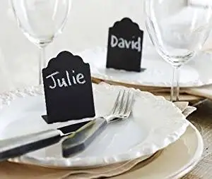 Mud Pie Chalkboard Buffet/Tin Placecard Holders SET of 4