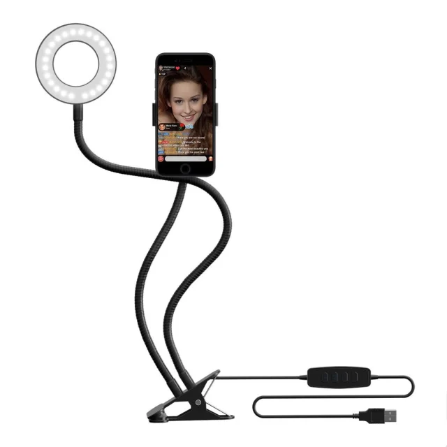 Best Seller Flexible Clamp Led Ring Light For Live Streaming And Makeup