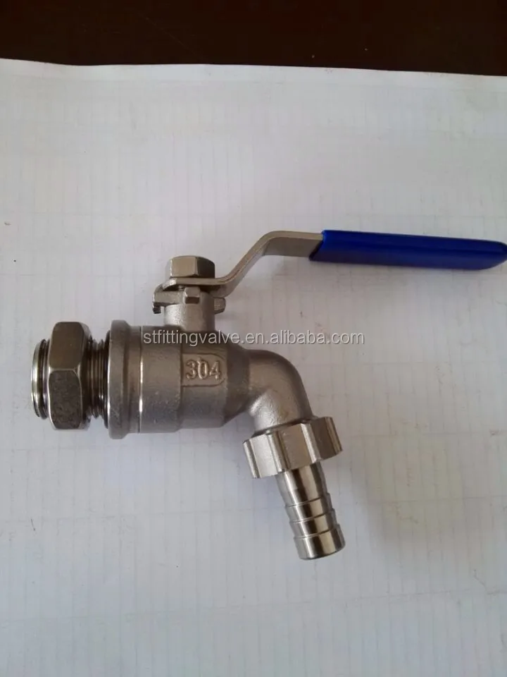 Stainless Steel Beer Tap Valve Hose Tap Ball Valve For Beer Brewing