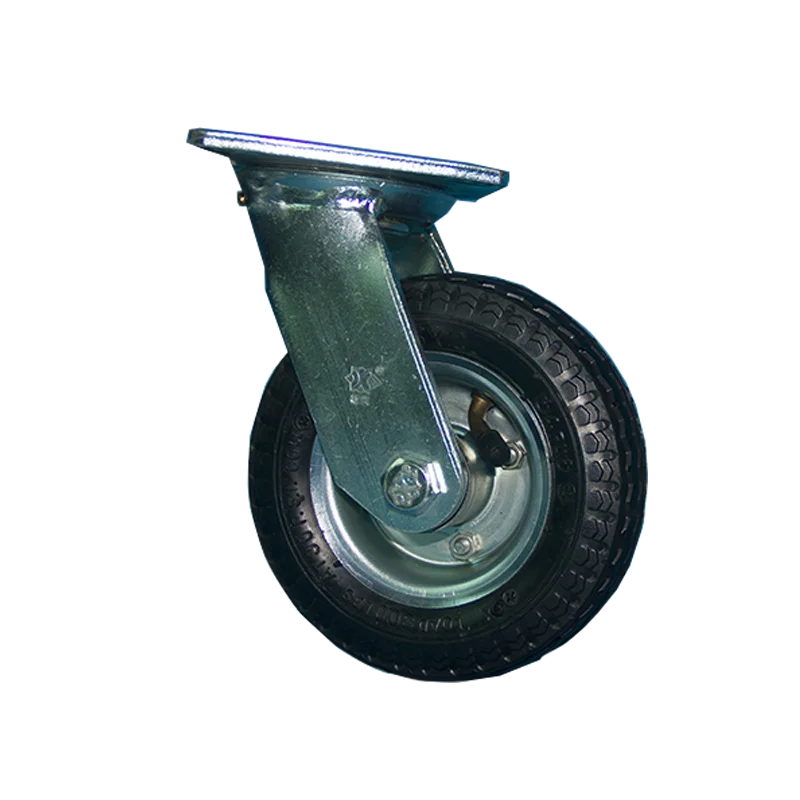 Heavy Duty Industrial 6 Inch Pneumatic Swivel Roller Caster Plate