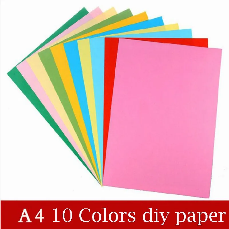 ورق مقوى 230 جم سميك لمواد القصاصات بالجملة ورق A4 ملون 10 ألوان مختلفة Cardboard A4 Cardboard Diycardboard Scrapbooking Aliexpress