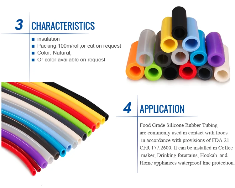 Flexible Soft High Temperature Resistant Silicone Latex Rubber Tube