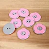 2 hole two layer flat back korea letter decorative button for clothing