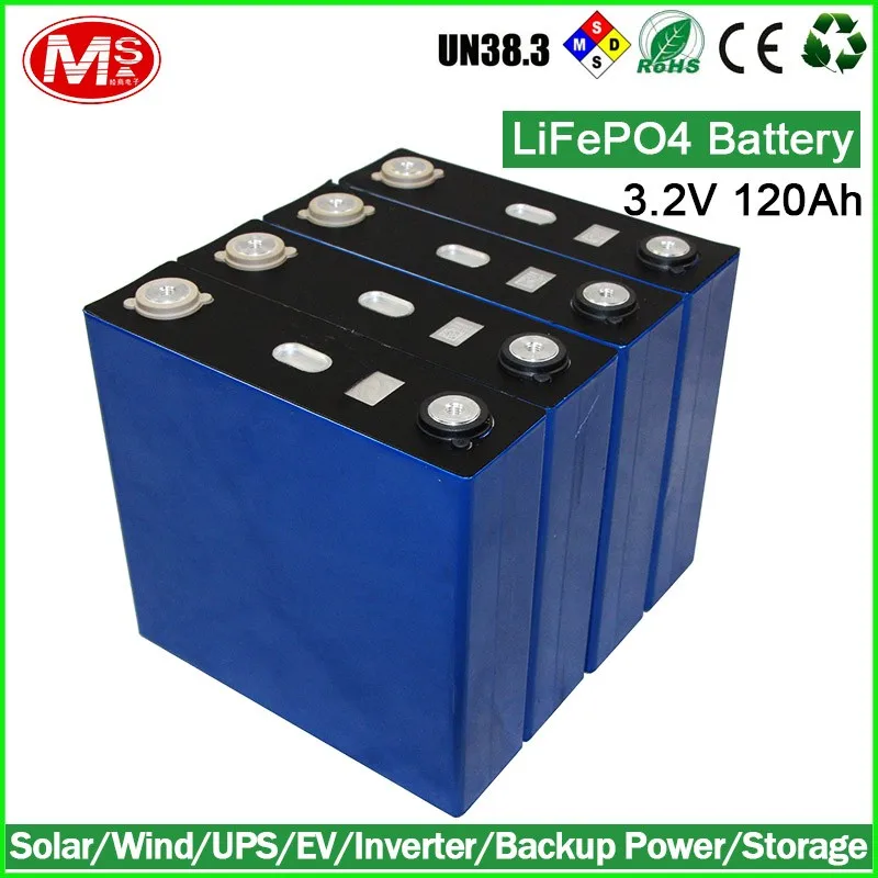 Prismatic Aluminum Case Lithium Battery Cell 3.2v 120ah Lifepo4 Power ...