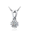 Fashion Solitaire Moissanite Diamond Pendant Pure 18K Solid White Gold Fine Jewelry For Women Wedding Certified 0.5CT VS D-E-F