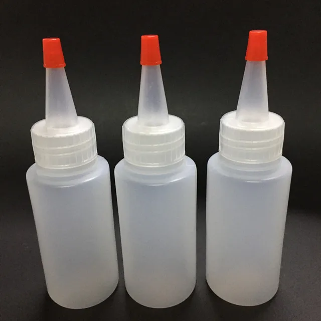 2 Oz Tip Spout Plastic Boston Round Bottles With Removable Red Cap For ...