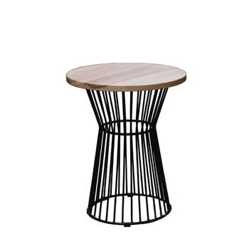 Steel Base Wood Top Wire Side Table Buy Wire Side Table French Country Side Table Target Mirror Side Table Product On Alibaba Com