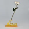 Wedding Decoration 24K Gold Plated White Rose Flower With LOVE Show Stand