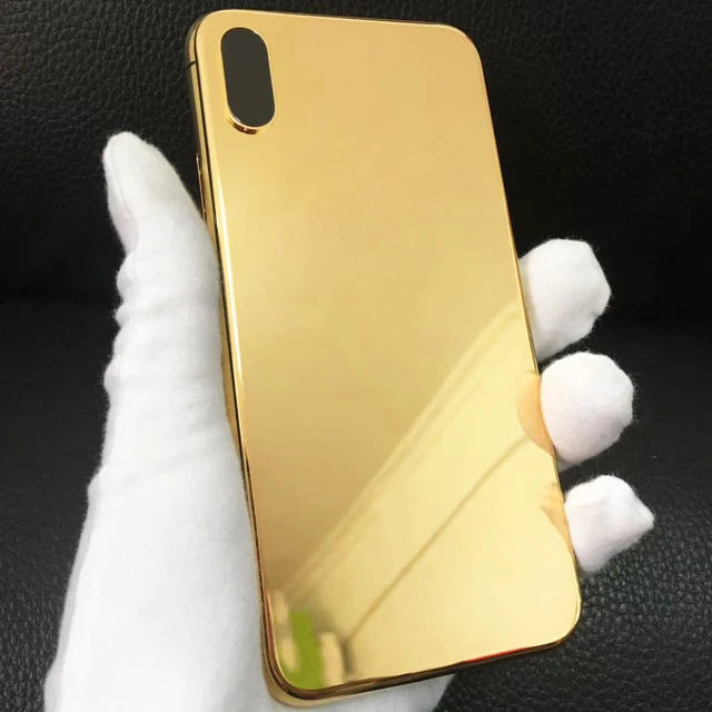 Funda Trasera De Cristal Dorado Grueso Para Iphone X 24 Quilates 3mu Buy Volver Cubierta De Oro De 24 Quilates Oro Cubierta Product On Alibaba Com