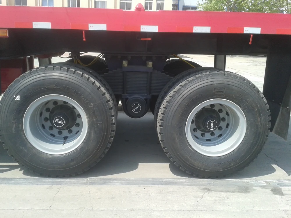 Cimc Master The Latest 2 Axles Bogie Suspension System Flatbed Semi