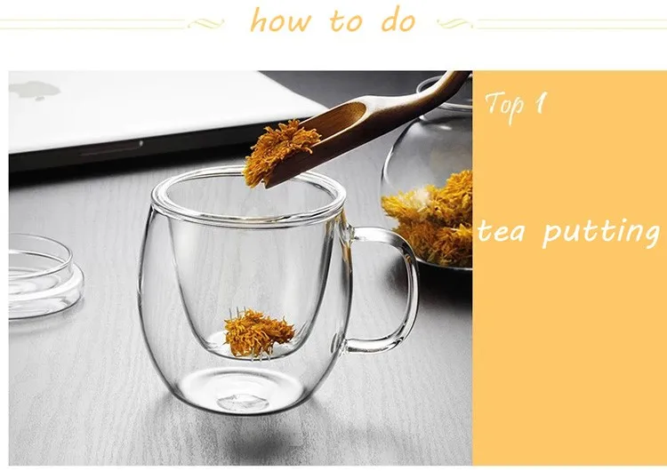 12oz / 17oz Glass All In One Tea Cup With Infuser And Lid,Infuse Mug