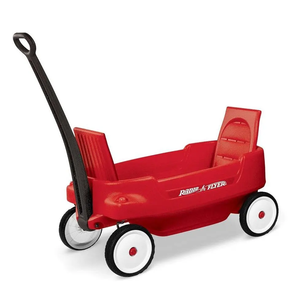 red pull along wagon