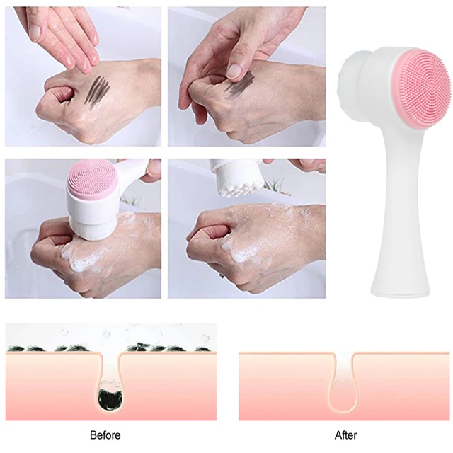 Free shipping Practical Spa Wash  Deep Facial Massager Beauty skin Care Double Side  Facial Pore Cleansing Brush