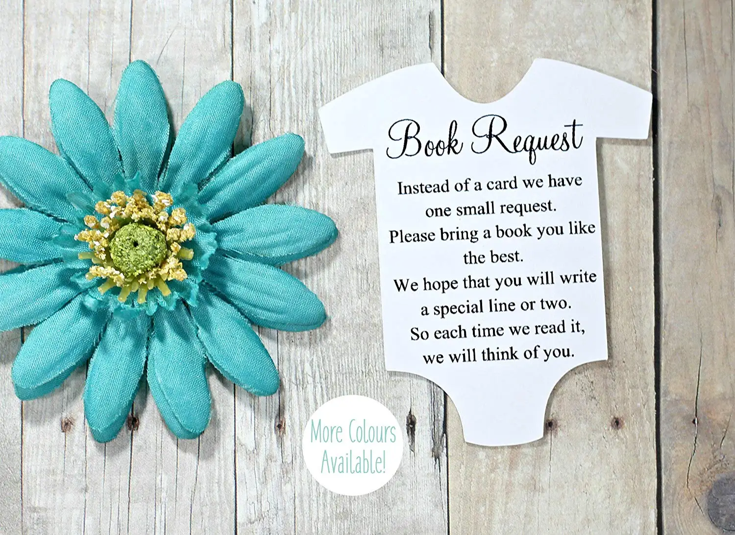 White Book Request Cards for Baby Shower Invitations (Set of 20)
