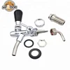 Short Shank Copper chrome plating Beer Draft Tap Faucet With Flow Control Home Brew Silver