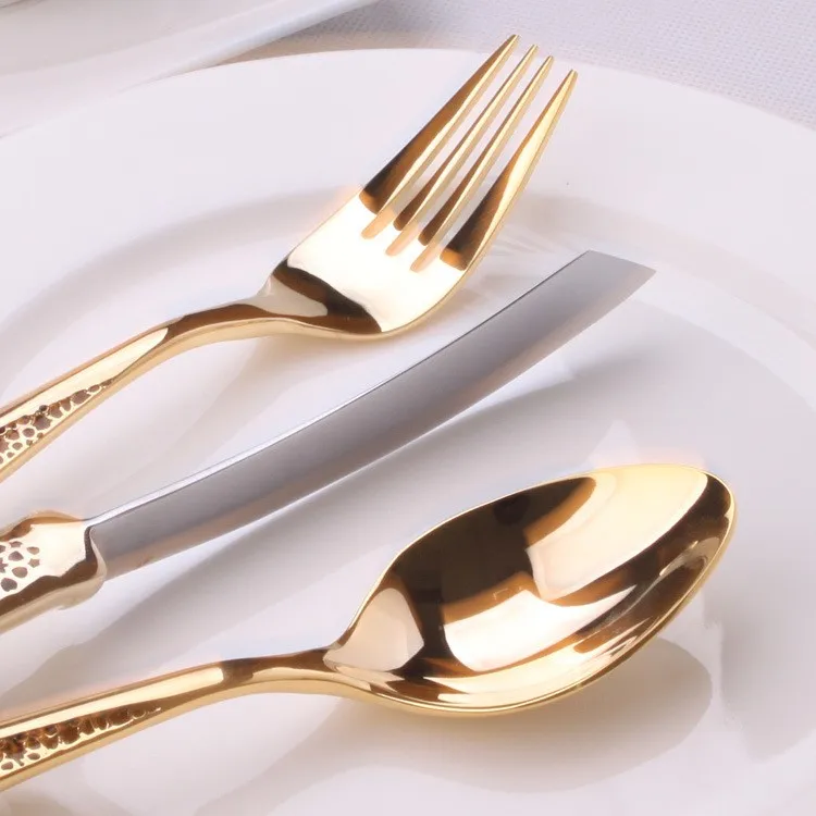 Stainless Steel Serving Cutlery Sets Table Dinner Knifes And Spoons