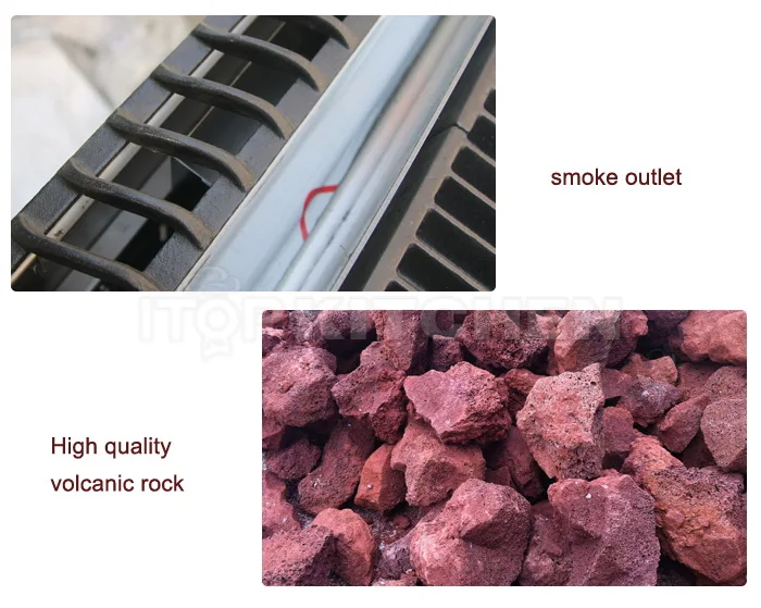 Stainless Steel Commercial BBQ Grill/Gas Lava Rock Grill With Cabinet Commercial Grill Range with Oven