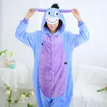 Flannel family animal pajamas one piece onsies onesies cosplay pijama burro donkey pigiama pyjama pijamas enteros