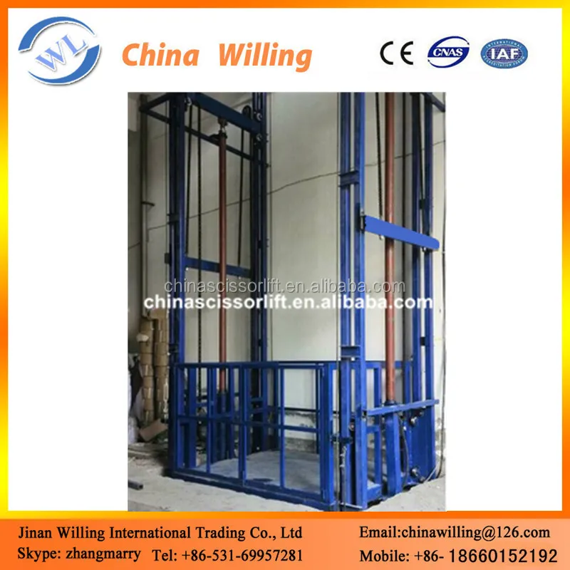 1000kg Fixed Warehouse Cargo Lift Hoist With Ce Buy Hydraulic Freight