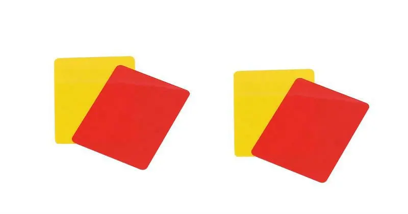 Referee Tool Matches in Schools Or Stadiums for Football Games 5Set Sports Football Referee Red and Yellow Card Set Estink Football Red and Yellow Card 