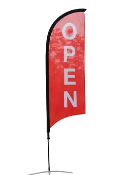 Teardrop Linesmen Flag Custom Size Company Logo Printed Beach