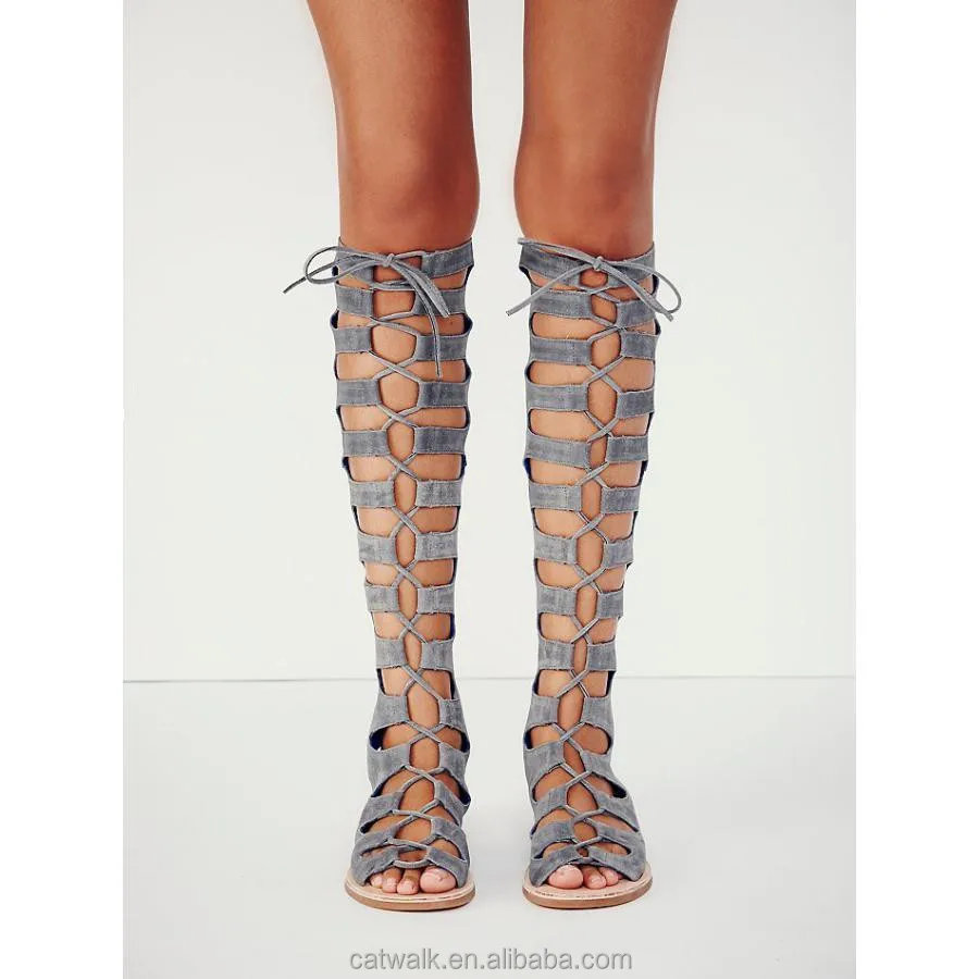 2015 New Style Women Genunine Leather Gladiator Flat Sandals Defferent ...
