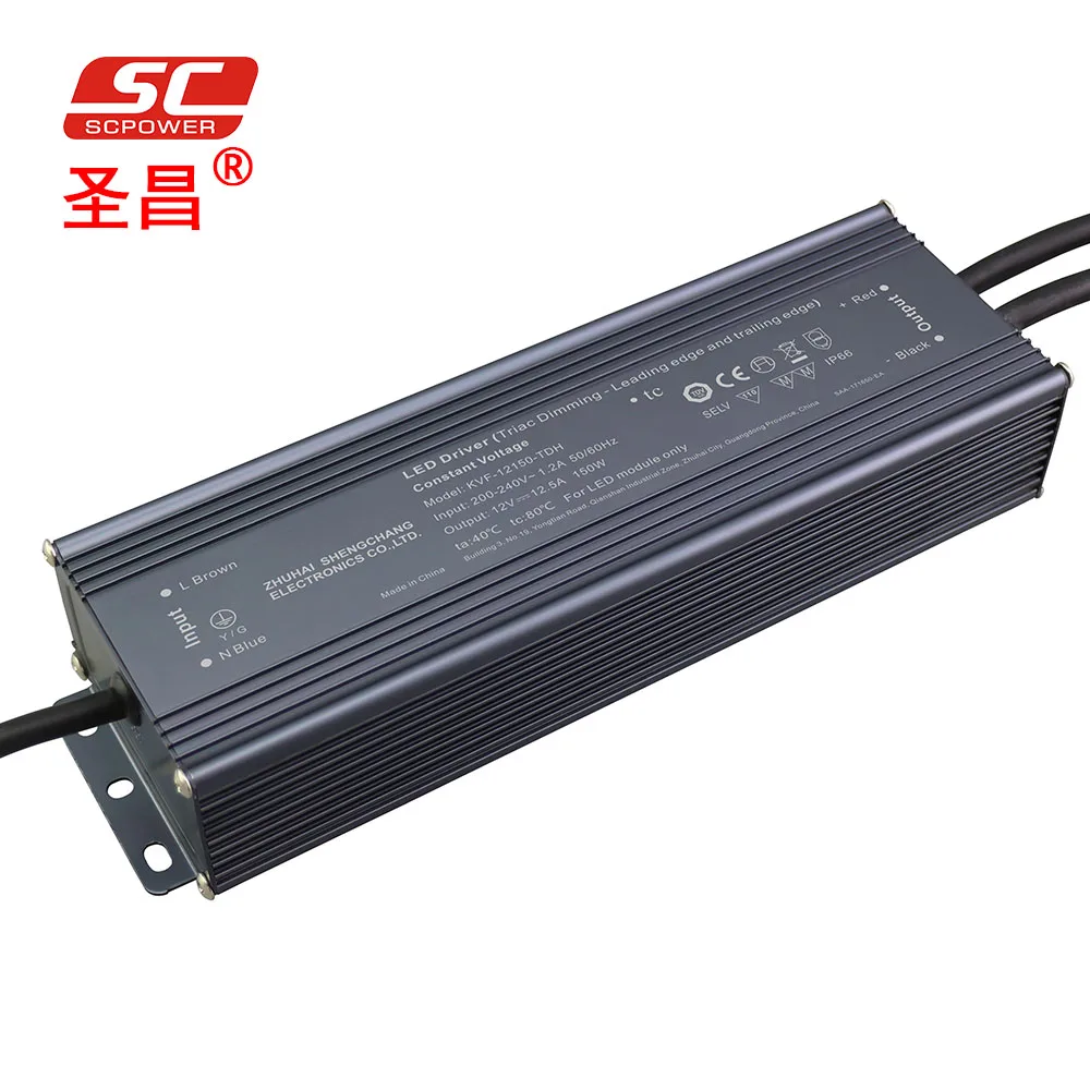 factory price 12v 150w 12.5a 6.25a dimmer constant voltage tuv led light driver for 5m led strip
