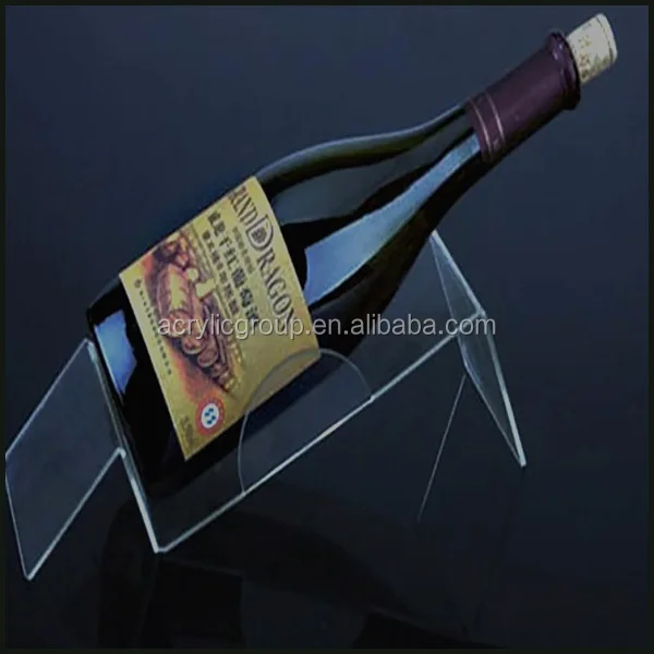 Clear Acrylic Arc Design Wine Rack Display Stand,Single Bottle Holder