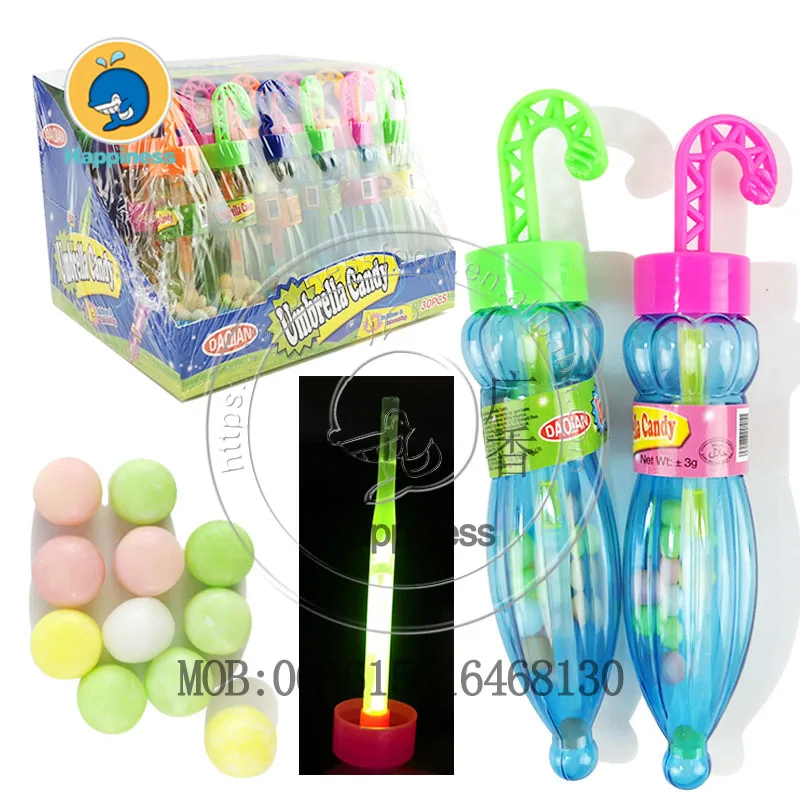 Glow Stick Plastic Umbrella Toy With Sweet Press Candy Buy Umbrella