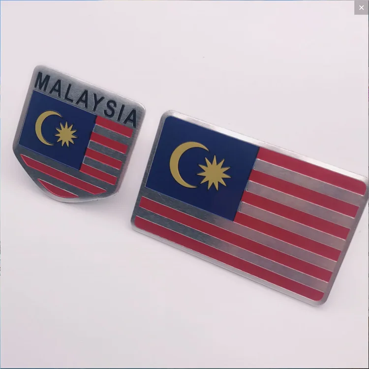 Custom Metal Flag Car Badge Malaysia Flag Car Emblem In Stock Buy