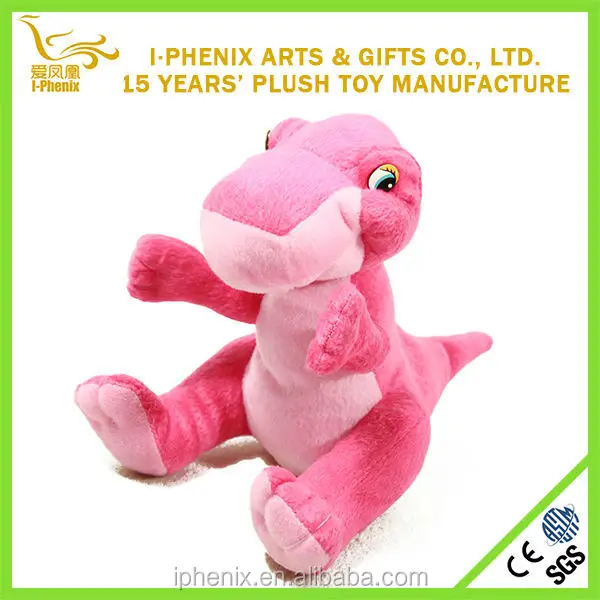 stuffed pink dinosaur
