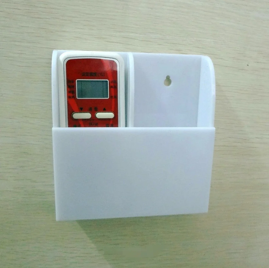 Caja de soporte caja doble caja de almacenamiento de acr/ílico con montaje de pared para mandos a distancia de TV y aire acondicionado