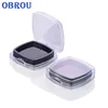 Wholesale luxury cosmetic compact containers Plastic Square Compact Powder Case
