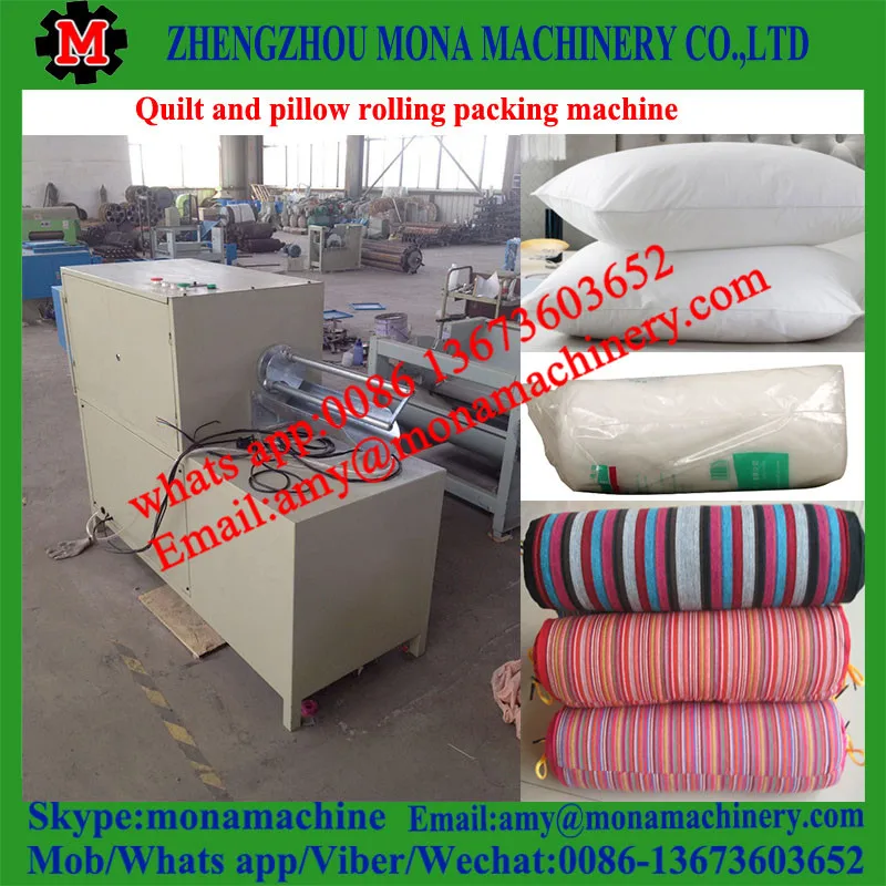 Automatic Pillow Mattress Quilt Roll Rolling Packing Machine Price