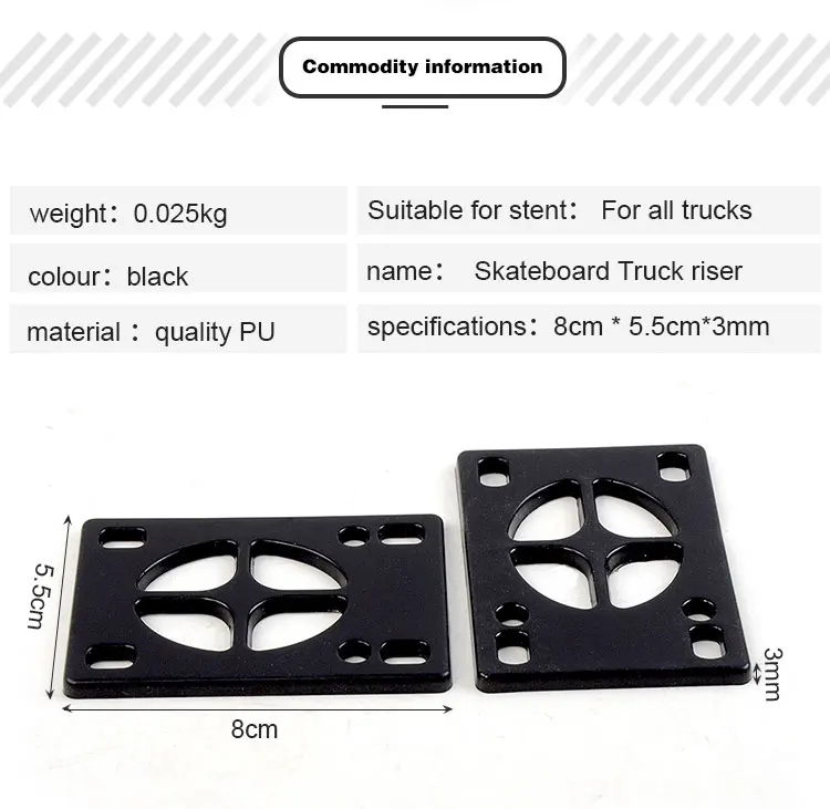 Wholesale Complete Skateboard 3mm Knee Riser Pads Buy Riser Pad