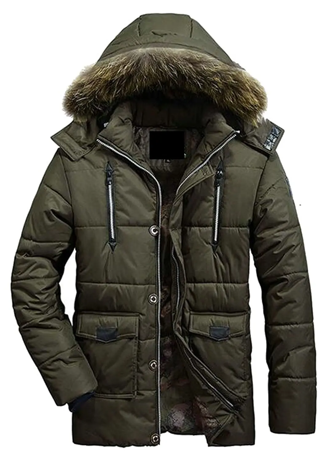Generic Mens Thicken Coat Hoodied Warm Puffer Parka Padded Jacket