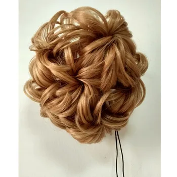 Cheap Brown Synthetic Clip Hair Bun Pieces Buy Synthetic Clip