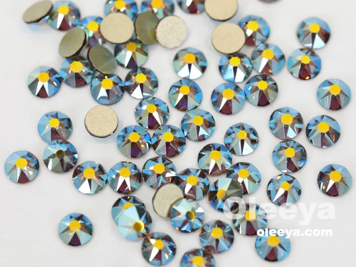 Wholesale Garment Accessory Non Hot Fix Crystal Stone SS16 Emerald AB Flat Back Crystal Rhinestone Beads