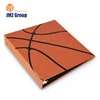 Embossed Paper Looks and Feels Like a Real basketball, new style 3d ring binders a4 size with 3 rings, three sports ring binder
