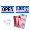 Will Return Clock Window Sign Open Closed Sign Bundle of led open Sign with Reversible Open/Closed for Door Window Businesses