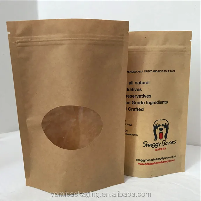 Eco Bio Biodegradable Packing Brown Kraft Paper Bags With Own Logo For