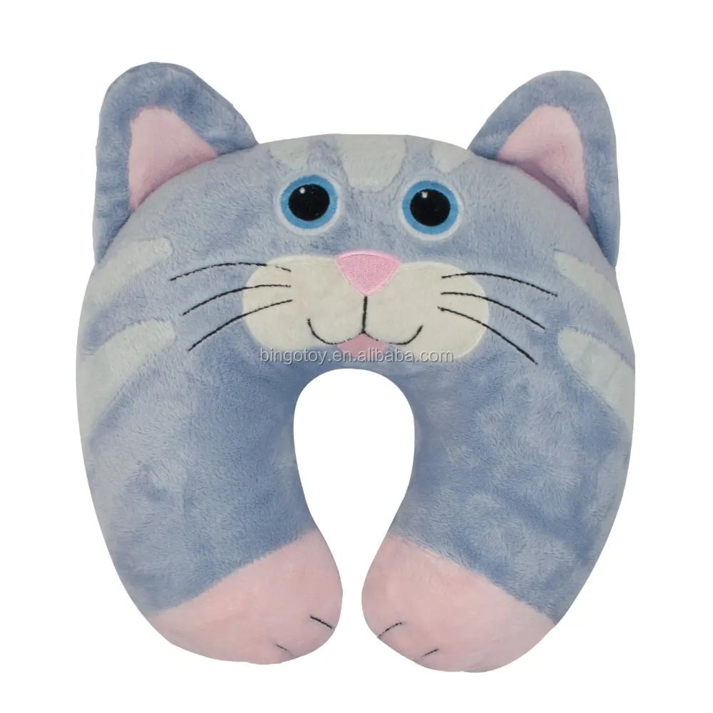 minecraft purring sounds plush cat neck pillow toy