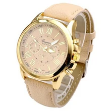 Splendid Summer Women Fashion Geneva Roman Numerals Faux Leather Analog Quartz Wrist Watch White Collar Business Woman Watches