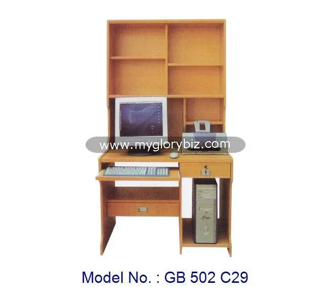 Study Room Computer Desk With Cabinet Design Wooden Computer Desk