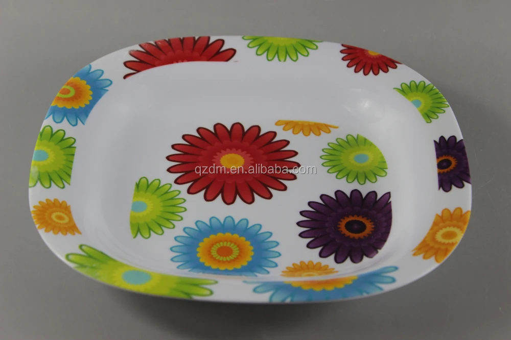 Square Shape Melamine Soup Plate
