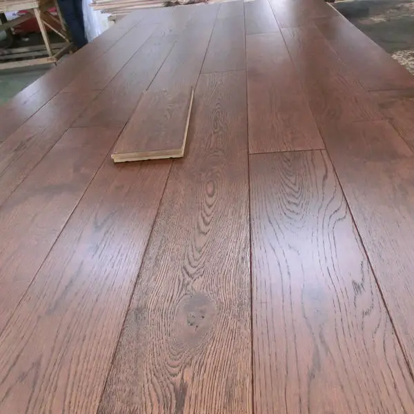 18mm thickness solid oak parquet dark colour Hardwood flooring