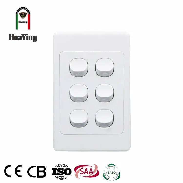 6 Gang 2 Way Light Switch New Design Wall Switch Board Buy