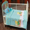 Eco-friendlly soft 100% cotton quilted crib cartoon printed baby bedspread